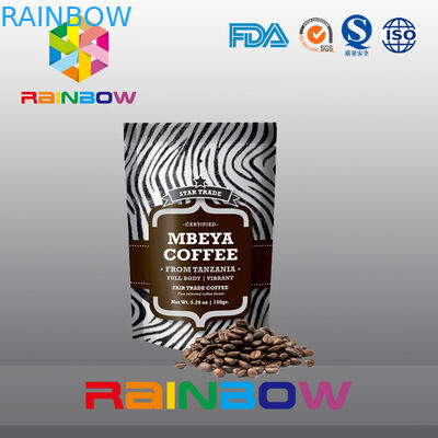 Stand Up Torebki z tworzywa sztucznego Opakowanie Folia aluminiowa Torba na kawę z zaworem i zamkiem