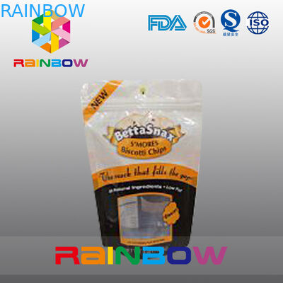 Standup Ziplock Woreczki z przezroczystego tworzywa sztucznego z motyle Hang Hole na słodycze / przekąski