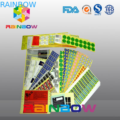 Niestandardowe drukowane kolorowe etykiety termokurczliwe samoprzylepne laminowane etykiety spożywcze