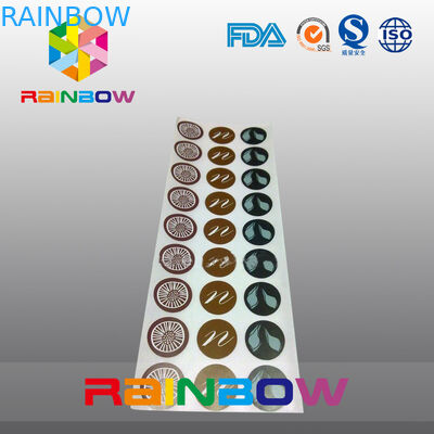 Niestandardowe drukowane kolorowe etykiety termokurczliwe samoprzylepne laminowane etykiety spożywcze