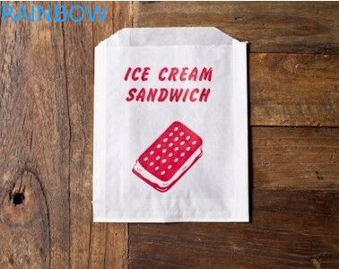 Dostosowane drukowanie orzechowe / Ice Cream Sandwich Packaging Food Paper Bag