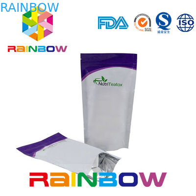 Błyszczący dodatek Stand Up Suplementy Opakowanie Woreczek z folii aluminiowej Zip Lock Powder Bag