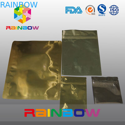 Złota folia aluminiowa antystatyczna torba na zamek błyskawiczny etui do pakowania produktów elektronicznych