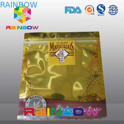 Gold Anti Static Bag / Esd Shielding Electronic Products Zipper Bag Custom