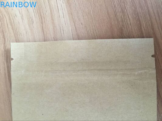 Niestandardowe torby papierowe Płaskie torby papierowe foliowane w formie folii Trzy boczne opakowania Najlepsze torby na zamek błyskawiczny