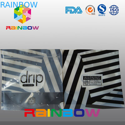 Zebra Stripes Stand Up Noni Drip Bag, stylowa kompozytowa mylarowa saszetka