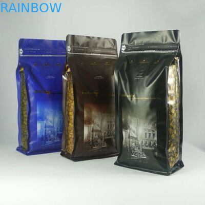 Płaskie dno wykończone matową folia aluminiową pokrowiec, srebrny Tin Tie Coffee Packaging Bag
