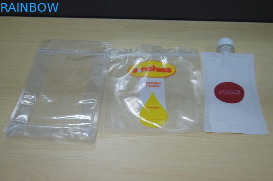 Resealable Food Grade Stand Up Ziplock Baby Food Side Spout Bags Custom Printed