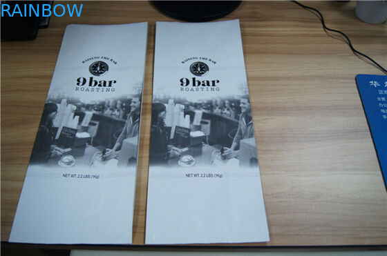 Bottom Gusset Matt Mylar Snack Bag Opakowanie Folia aluminiowa Torebki na kawę z zaworem