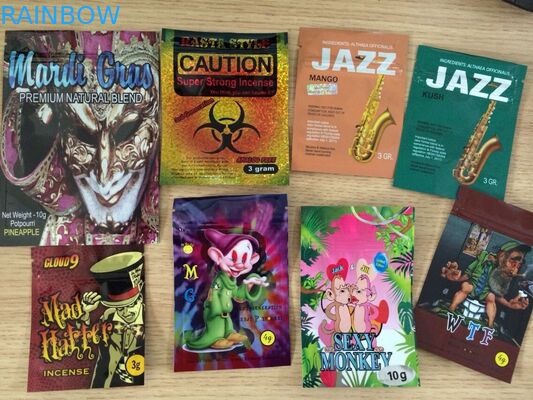 Trzy strony zgrzewane na gorąco Torby z folii aluminiowej z zamkiem błyskawicznym