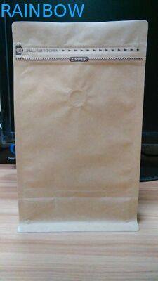 Stand Up Kraft Paper Bag Dostosowane torby papierowe z folią / zamkiem