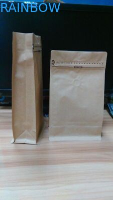 Stand Up Kraft Paper Bag Dostosowane torby papierowe z folią / zamkiem