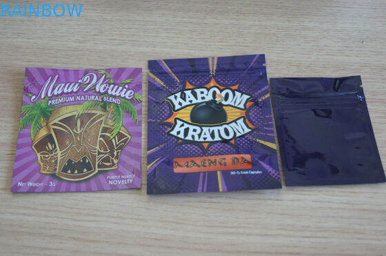 Chemikalia trzy boczne torby pakujące maeng da kratom ziplock