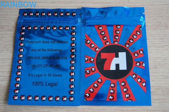 Opakowanie z laminowanej folii aluminiowej z odzysku Ziołowa torba na kadzidełka Mylar