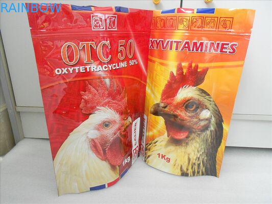 Laminowana folia aluminiowa wielokrotnego użytku Stand Up Mylar Pouches In Red