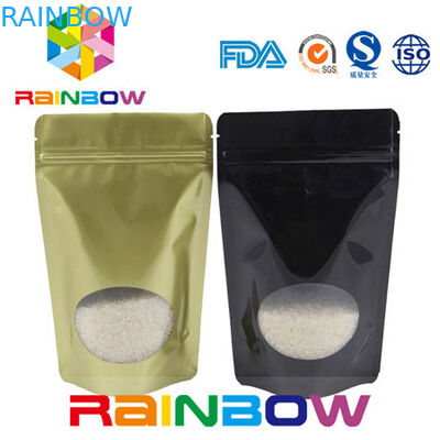 zindywidualizowane torebki foliowe z nadrukiem z folii aluminiowej i przezroczystym okienkiem