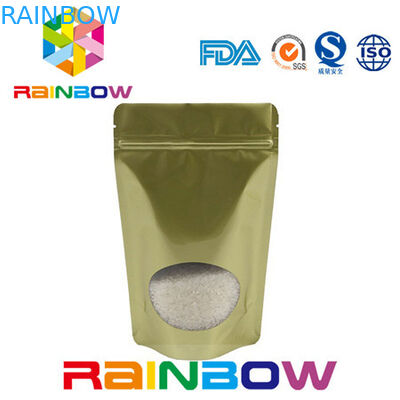 zindywidualizowane torebki foliowe z nadrukiem z folii aluminiowej i przezroczystym okienkiem