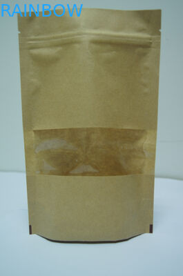 Dostosowane torby papierowe do recyklingu Stand Up Brown Kraft Paper Bag OEM