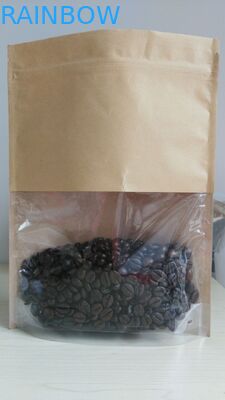 Dostosowane torby papierowe do recyklingu Stand Up Brown Kraft Paper Bag OEM