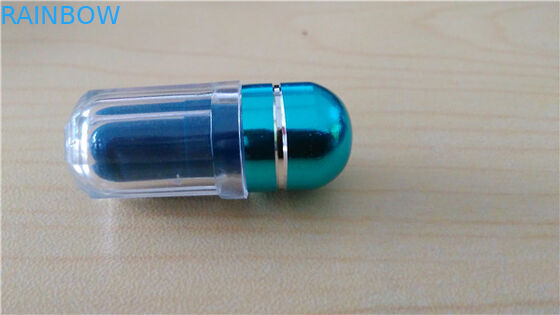 Okrągłe, przezroczyste plastikowe butelki z tabletkami