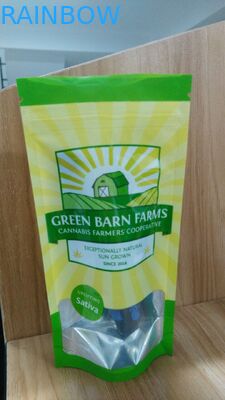 Custom Bottom Gusset Aluminium Foil Laminated Mylar Ziplock Bags with Clear Window