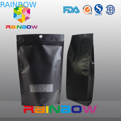 Czarny 70g 100g 250g 500g torebki plastikowe Opakowanie Stand Up Coffee Bean Bag With Valve