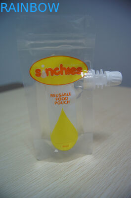 Opakowanie wielokrotnego użytku z wodoodpornym wylewem Opakowanie Stand Up Ziplock Pokrowiec na pokarm dla niemowląt z wylewką