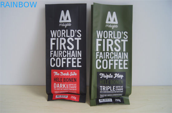 Indywidualne worki na kawę z folii aluminiowej z zaworem, czerwone zielone