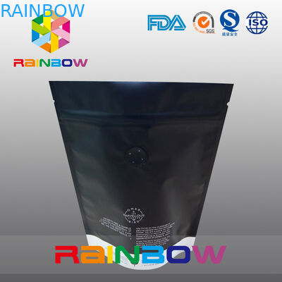 Niestandardowe drukowanie 250g Matt Stand Up Ziplock Coffee Bean Bags With Valve
