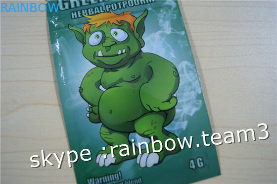 Ziołowy worek kadzidła / trzy boczne uszczelnienie worek na suwak / niestandardowe ziołowe kadzidełka dla 1g / 2g / 3g / 4g / 5g saszetka torba na proszek