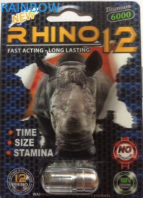 10 ml butelka leku Rhino small medicine, plastikowe pojemniki na tabletki kapsułki / karta 3D rhino