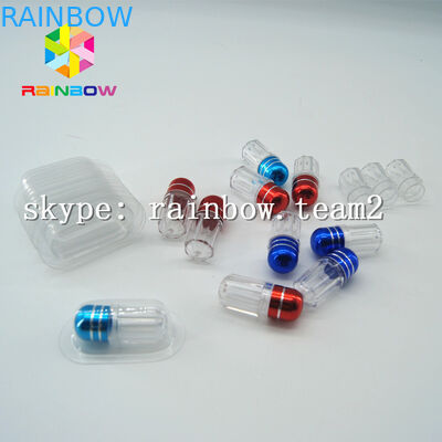 Butelka z przezroczystą kapsułką z tworzywa sztucznego, pojemnik na pigułki erotyczne z złotą nasadką z folii aluminiowej