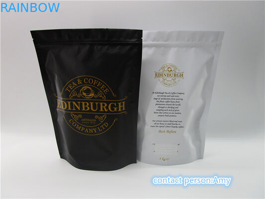 Stand up coffee Torebki z tworzywa sztucznego Opakowanie, zawór odgazowujący torby z folii aluminiowej