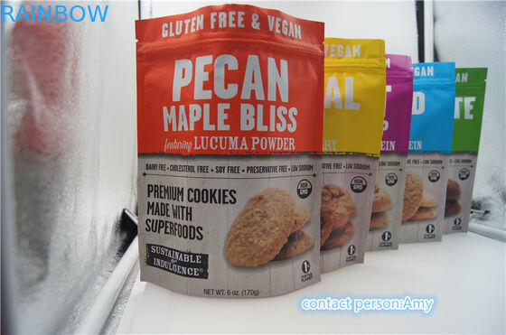 2017 nowe wzory promocyjne torebki do pakowania ciastek czekoladowych / woreczek sera 10oz z zamkiem