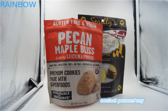 Plastikowe torby do pakowania przekąsek / saszetka na ciasteczka, woreczek serowy 10 uncji z zamkiem