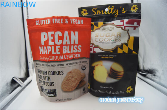 Plastikowe torby do pakowania przekąsek / saszetka na ciasteczka, woreczek serowy 10 uncji z zamkiem