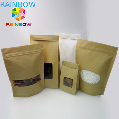 Dostosowane Tin Tie Coffee Resealable Kraft Paper Bags / 3 Side Seal Pouch