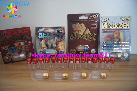 Spersonalizowane plastikowe butelki pigułek Bullet, plastikowe butelki medyczne z metalową nakrętką