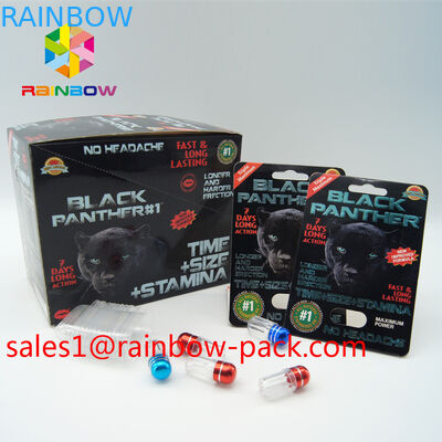 Black Mamba Display Box Sex Enhancement Pills Karta opakowania 3D Effect Sex Pill