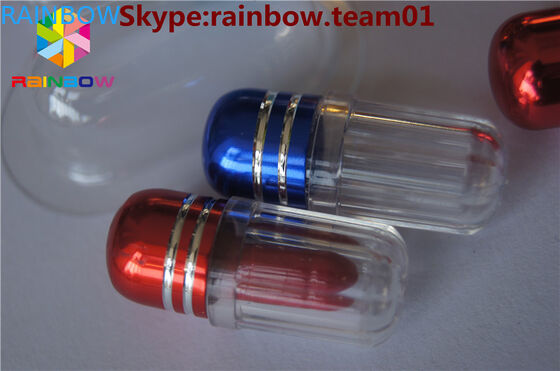 Pojemnik z tworzywa sztucznego kapsułka pigułki do seksu butelka z kapsułką metalową kapsułka w kształcie pojemnika hurtowe butelki tabletki tabletki kapsułka