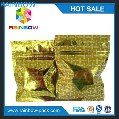 Gold Shinny Opakowanie z foliowej torebki / hermetycznie zamknięte aluminiowe torby na ziplock