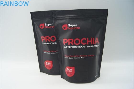 Niestandardowe folia aluminiowa Torby papierowe do recyklingu Stand Up Zipper Torby z serwatką proteinową