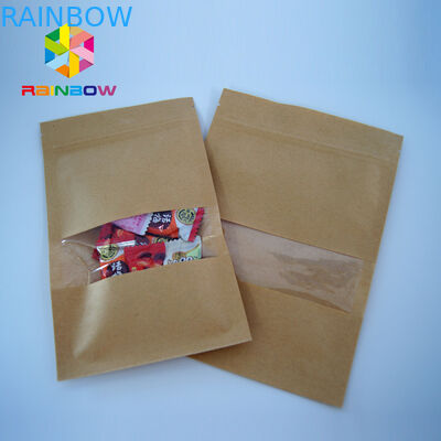 Dostosowane drukowane foliowane opakowanie torebek z herbatą, pakunki Kraft Stand Up z okienkiem