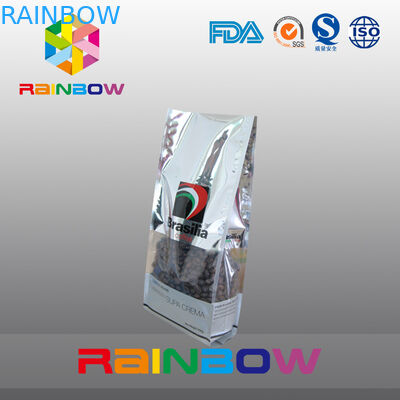 Wytrzymałe boczne klinowe płaskie dno torebki do pakowania herbaty Plastikowe torebki ziaren kawy