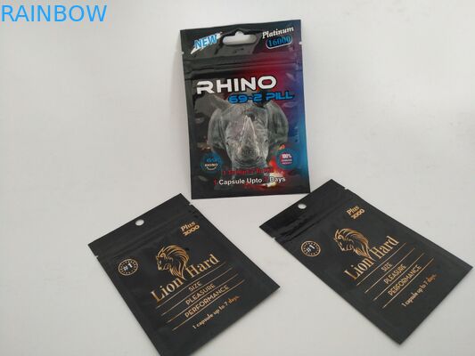 3 boczne pieczęcie Opakowanie woreczki na torebki z nacięciem na nadgarstki na proszek do kapsułek twardych Encore