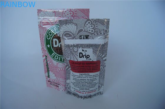 Niestandardowe drukowanie Stand Up Vape Pakiet Opakowanie Torby z zamkiem błyskawicznym / Tear Notch