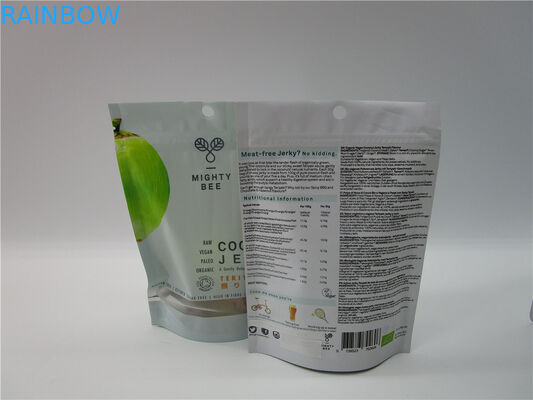 Stand Up Dostosowane torby Canabis z przezroczystym okienkiem / gumowaty zamek saszetka Tear Notch