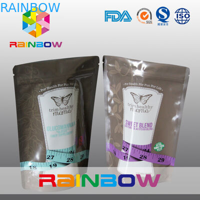 Food Grade wielokrotnego użytku 150g Zipper Stand Up Pouches for Energy Powder