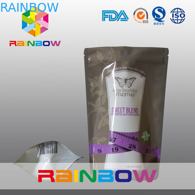 Food Grade wielokrotnego użytku 150g Zipper Stand Up Pouches for Energy Powder