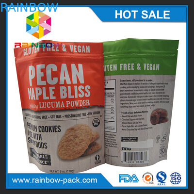 250g folia aluminiowa z matowym nadrukiem Mylar Stand Up Ziplock Cookies Packaging Pouch Bag